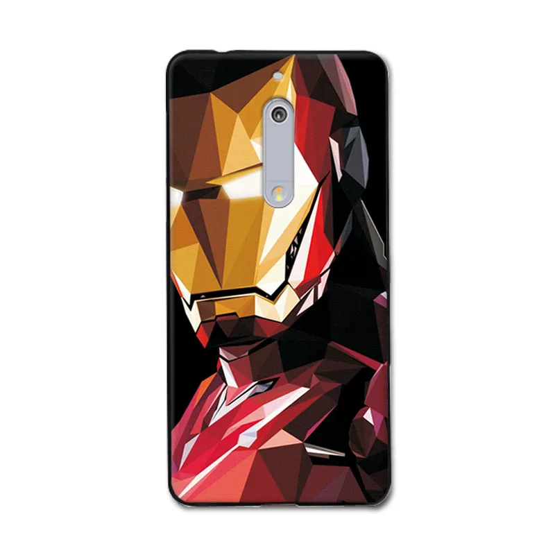 Очаровательный чехол для телефона Marvel Hero Captain America Nokia 5 Железный человек Звездные
