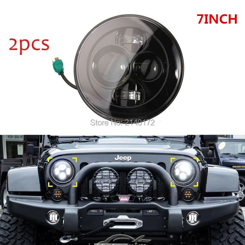 7 '❀ Вт светодиодный фары для джипа Wrangler JK Приглашаем посетить наших