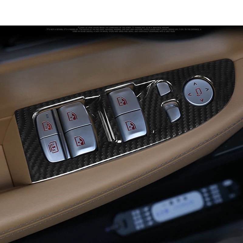 

4X Carbon fiber vinyl ABS Window regulator frame covers for BMW 7 series 730 740 750 sticker Car Styling