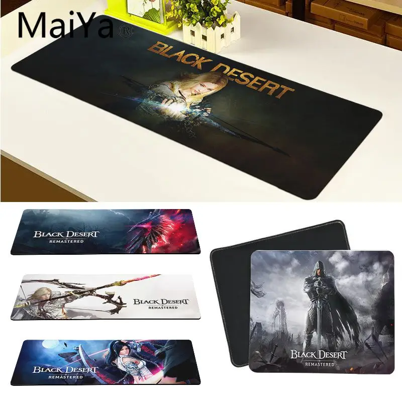 Высококачественный черный игровой коврик для мыши Maiya в стиле пустыни из