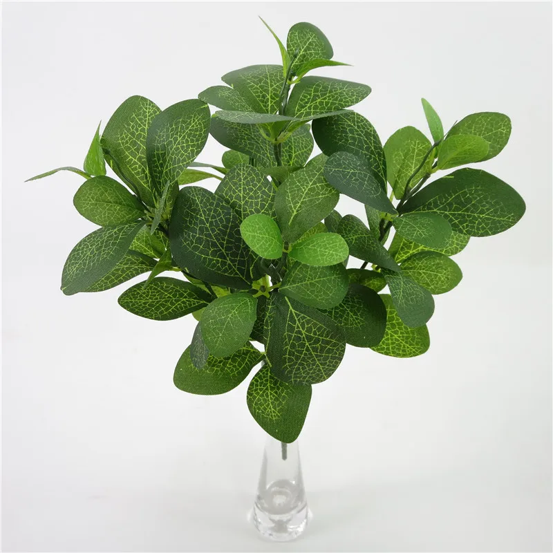 green 32 см 5 головы 85 листьев Fittonia Verschaffeltii Флорес оставить растение для дома свадебный букет украшение - Цвет: green