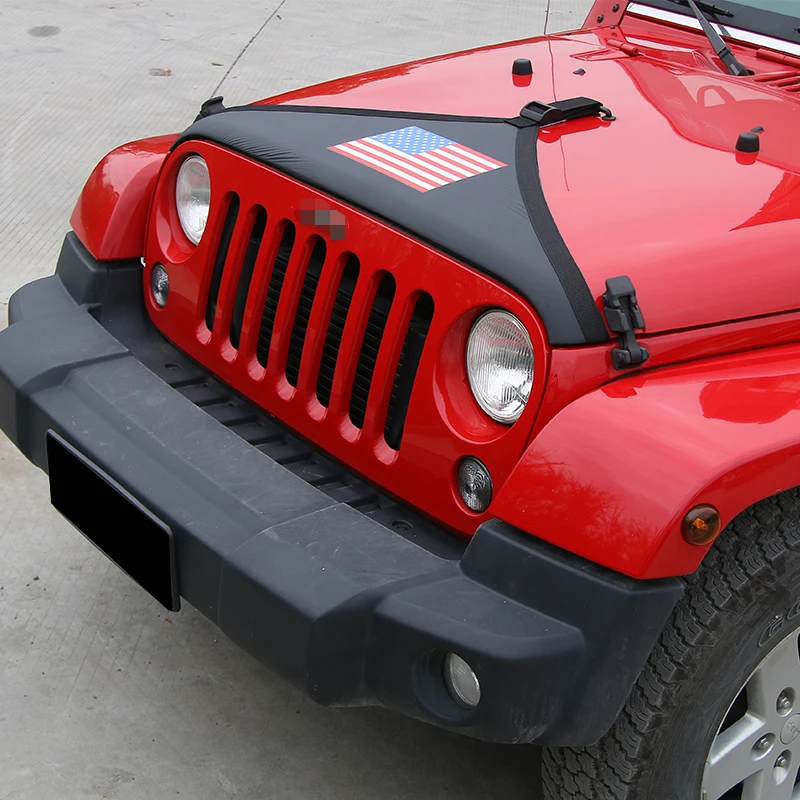 Крышка капота SHINEKA для Jeep Wrangler JK 2007 + Брезентовая декоративная крышка