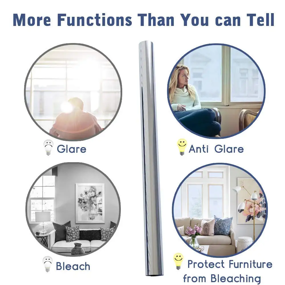 Rabbitgoo односторонний оконный пленка зеркальная для защиты от УФ-лучей съемный