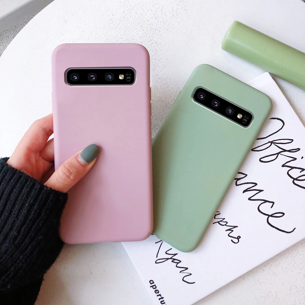 Чехол для samsung galaxy s10 s9 s8 plus a50 a51 a71 note 8 9 10 s10e s11 lite s7 edge, чехол funda caps etui, тонкий мягкий чехол для телефона