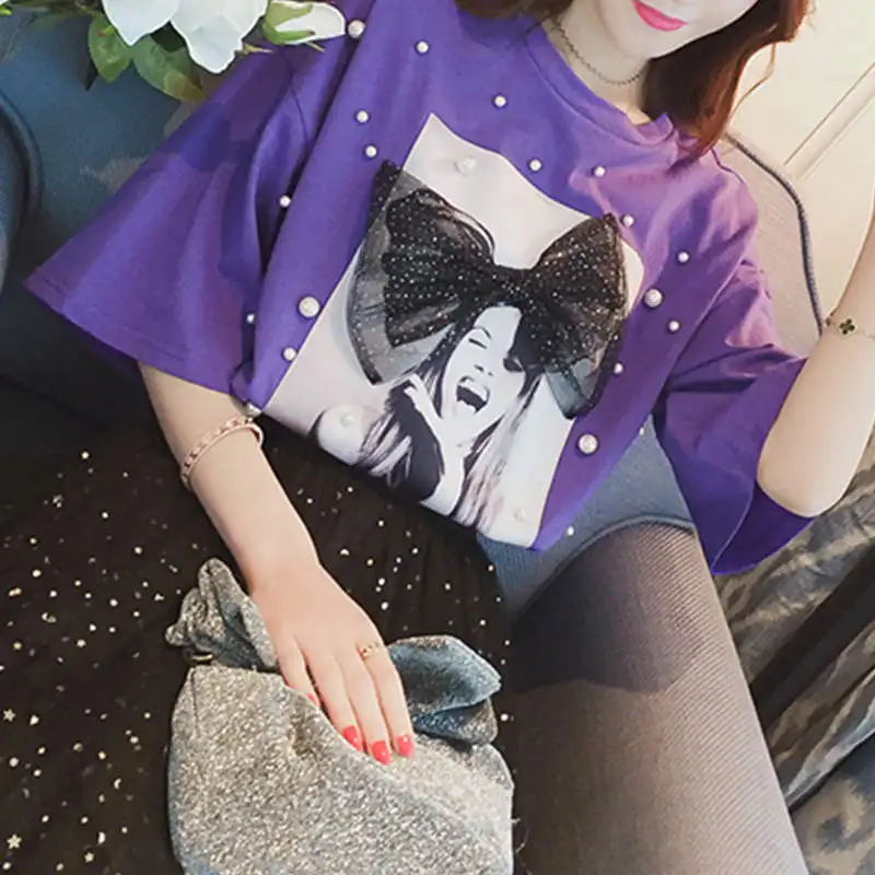 Женская хлопковая Футболка с круглым вырезом RUGOD повседневная футболка коротким