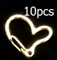 10pcs goldheart 5-10 шт Kawaii Сердце DIY аксессуары Дельфин Омар застежка Декор звезда Сакура Подвески Ювелирные изделия из смолы крючки для ключей фурнитура - Цвет: 10pcs goldheart