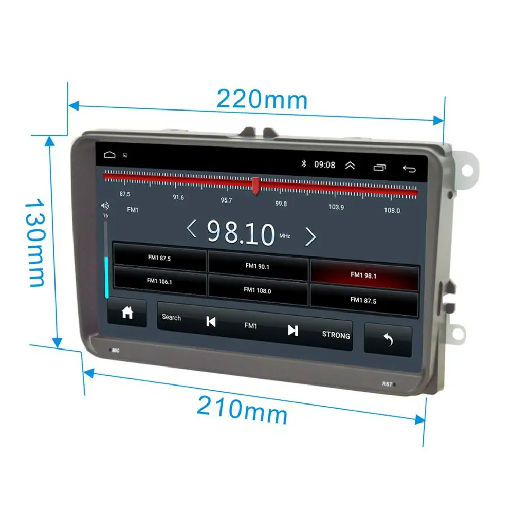 9 &quotAndroid 1 Автомобильный мультимедийный плеер Радио Стерео GPS WIFI/4G MP5 Playr для VW