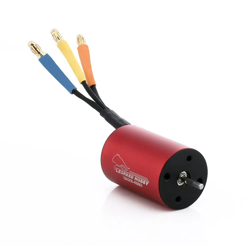 

FATJAY Leopard Hobby LBA2435 4500KV 2.3mm diameter shaft brushless inrunner 2-pole motor 2435 18T for RC 1/16 1/18 car boat