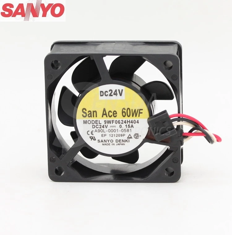 Для Sanyo 9WF0624H404 6025 24 V 0.15A водонепроницаемый осевой вентилятор охлаждения