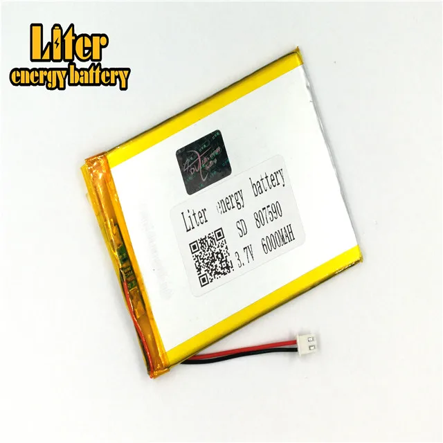 

XHR-2P 2.54 3.7V 6000mAh 407590*2 in special polymer lithium battery 807590