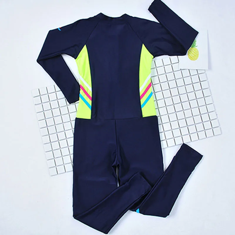 

Rhyme Lady 2018 Summer New Boys and Girls One piece Swimwear Blue and Pink solid Children Swimsuit Push up beach Wear Swim suit