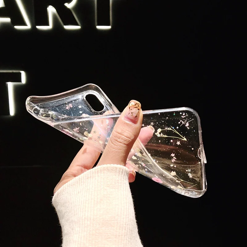 Для iphone XS Max чехол натуральные настоящие цветы специальный для XR крышка HD