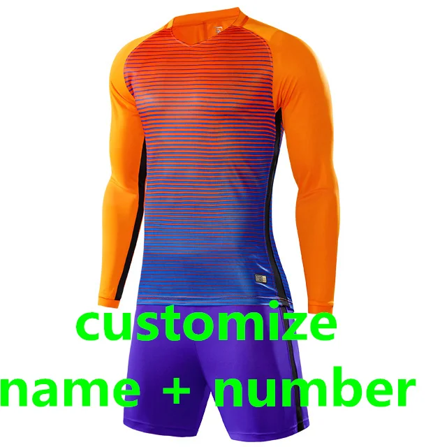 custom name number 19 Детские футбольные майки, мужские футбольные майки для мальчиков, комплекты для взрослых и детей, Футбольная Одежда с длинным рукавом, настраиваемый клубный футбольный костюм - Цвет: custom name number