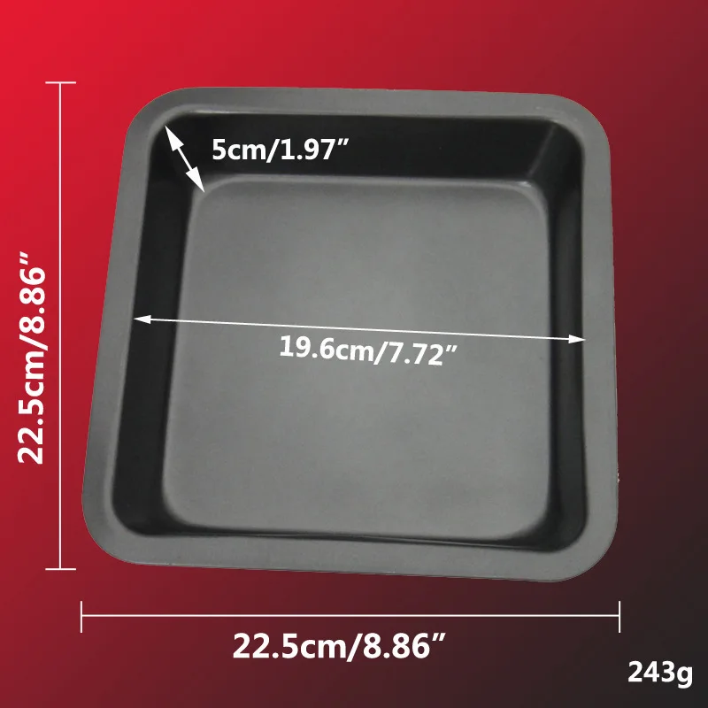 1 шт. черный квадратный противень с антипригарным покрытием торт форма из