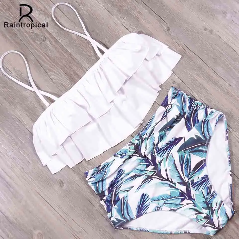 Новинка женский купальник rainтропический купальный костюм с высокой талией