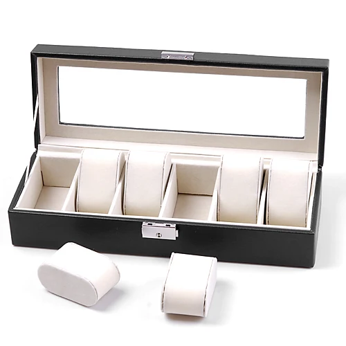 Fanala Watch Box 6 сетки кожаные коробки для часового завода коробка часов ювелирные
