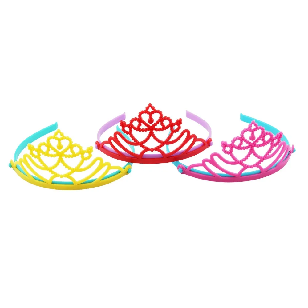 2 шт. девочки Новые Hairbands повязка-корона Diy Волосы полосатые дети обруч для волос детский подарок аксессуары для волос
