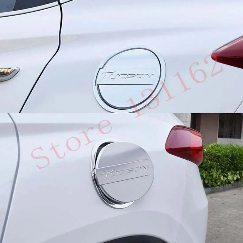 

Автомобиль ABS хромированный топливный бак крышка Газа отделка для Tucson 2015 2016 2017 2018