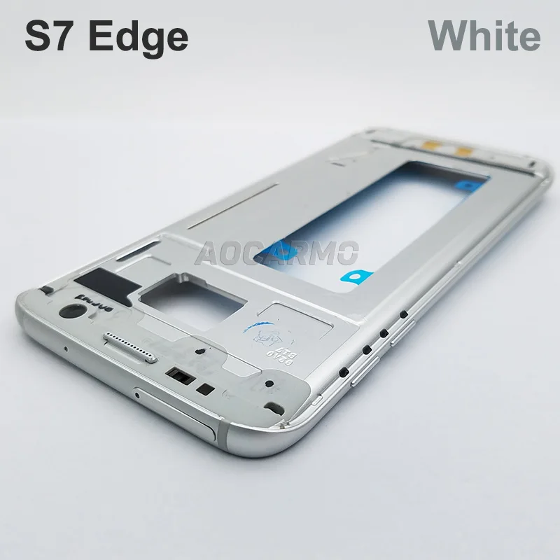 Aocarmo Замена средняя рамка Корпус Шасси с sim-слотом кнопки для samsung Galaxy S7 G930 S7 Edge G935 S7edge