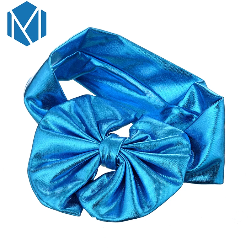 Детская блестящая головная лента с бантом тюрбан милые резинки Детские для волос