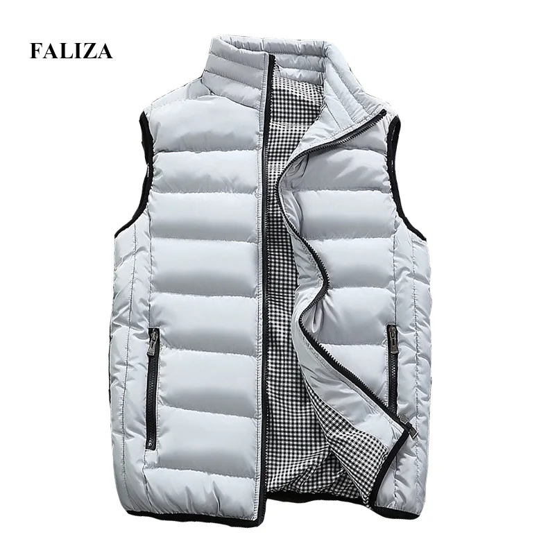 

FALIZA, осенне-зимний жилет для мужчин, новая стильная теплая куртка без рукавов, армейский жилет, мужской жилет, модные повседневные пальто дл...