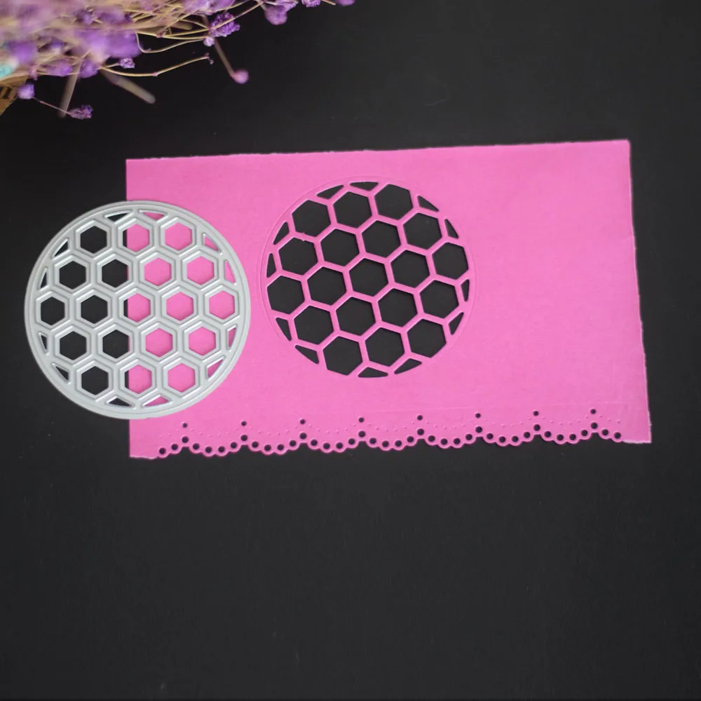 Штампы для скрапбукинга металлический сотовый фон рамка вырубные штампы