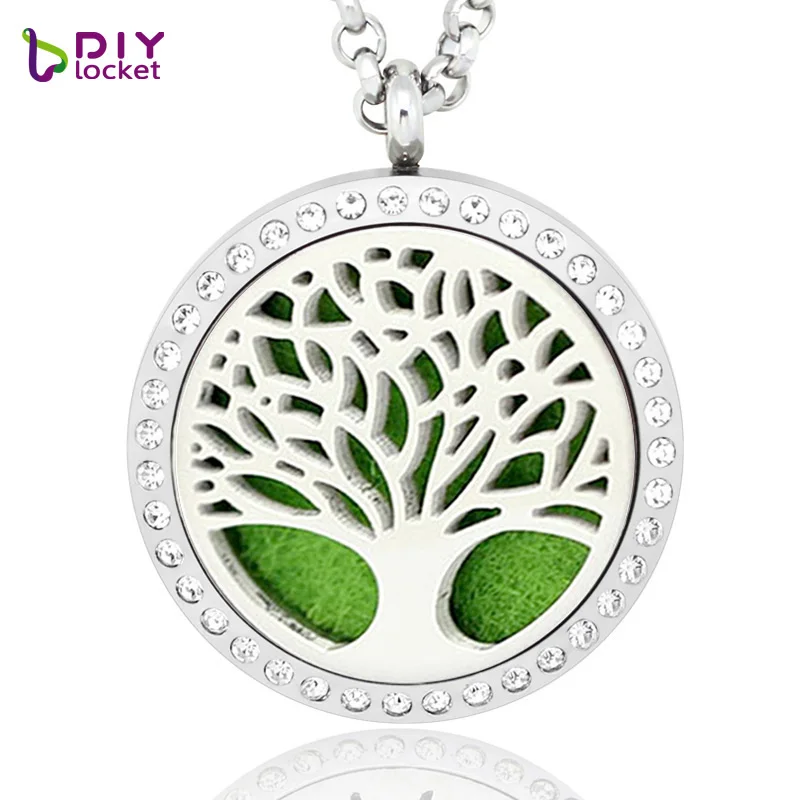 Diylocket серебристый 30 мм круглый эфирное масло диффузор Цепочки и ожерелья модные