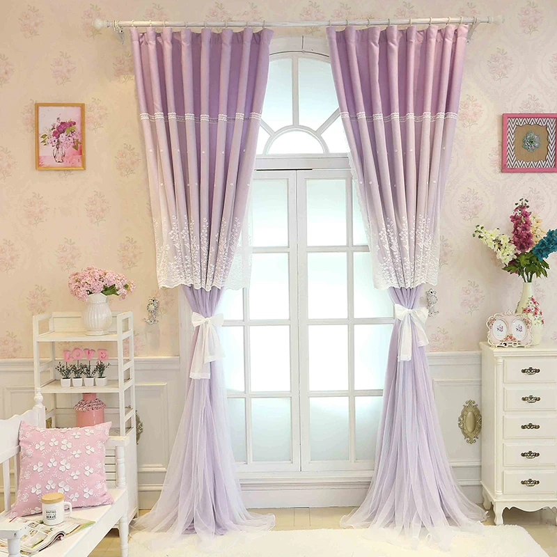 Занавески на заказ в Корейском стиле принцессы кружевные тюлевые шторы с