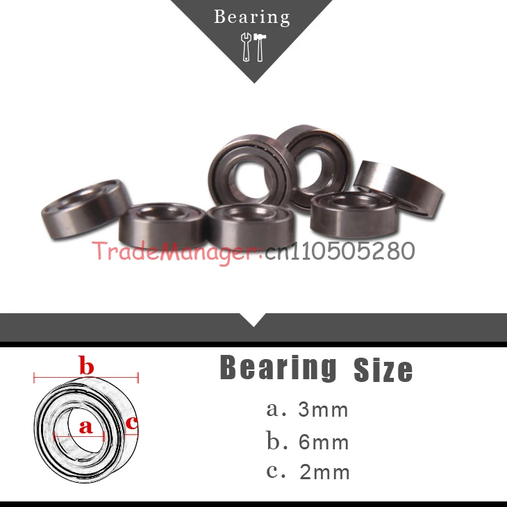 10 шт. беспроводные подшипники для игрушечных автомобилей 3 х6х2|toy car parts|car partsbearing