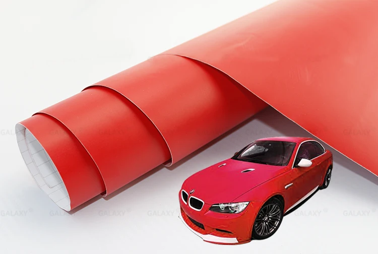 60cm x 152cm Matt red Vinyl Wrap Self Adhesive Air Release Bubble Free Car Styling Membrane Sticker Decal Film | Автомобили и