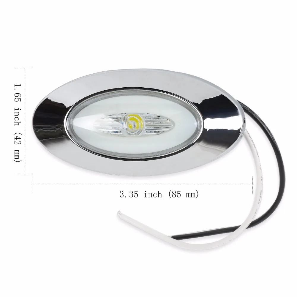 Keyecu белый мини овальный светодиодный супер яркий боковой маркер светильник Fender с