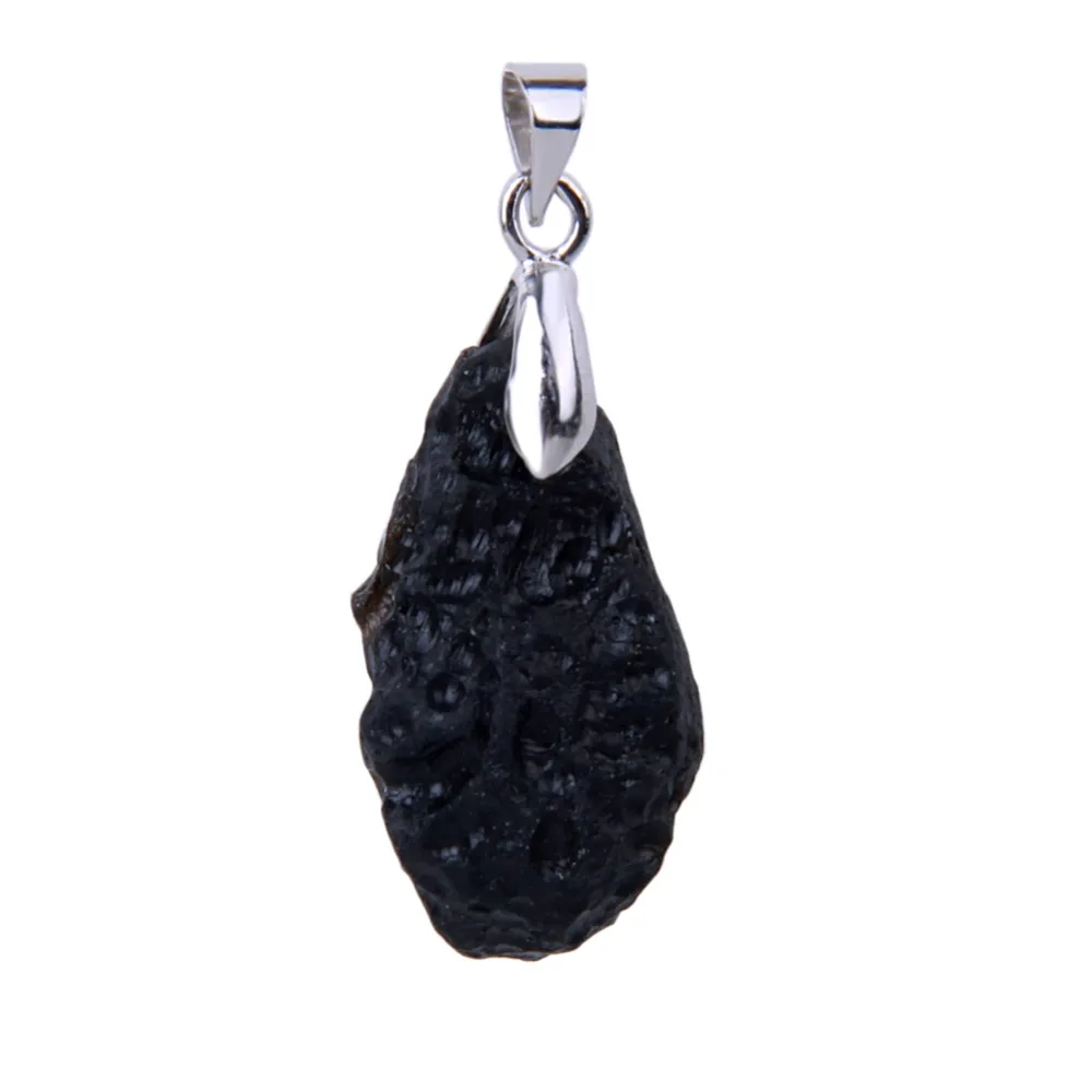 

Irregular Shaped Natural Mineral Healing Stone Meteorite Pendant 1pc