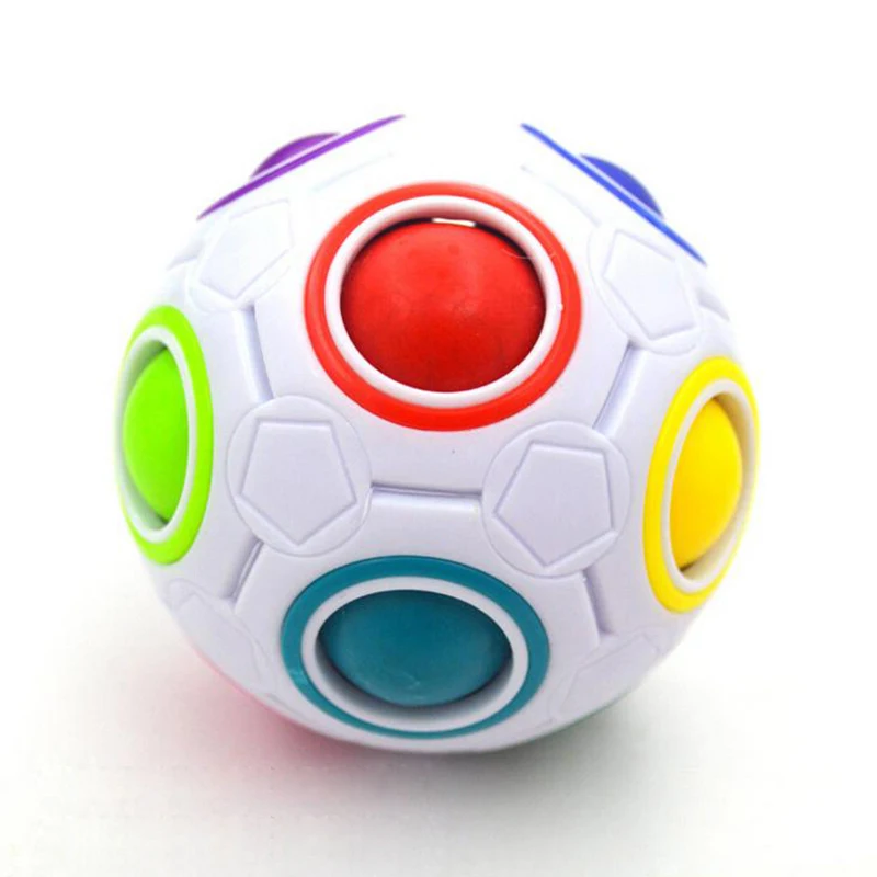 Fun Creative Spherical Magic Cube Speed Rainbow Football Ball Children Kids Learning Education Puzzle Toys | Игрушки и хобби