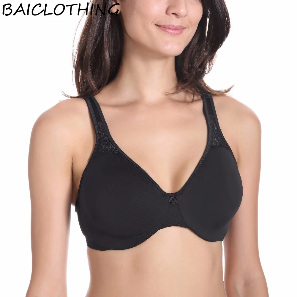 BAICLOTHING женский Гладкий Полный охват бюстгальтер на косточках бесшовный