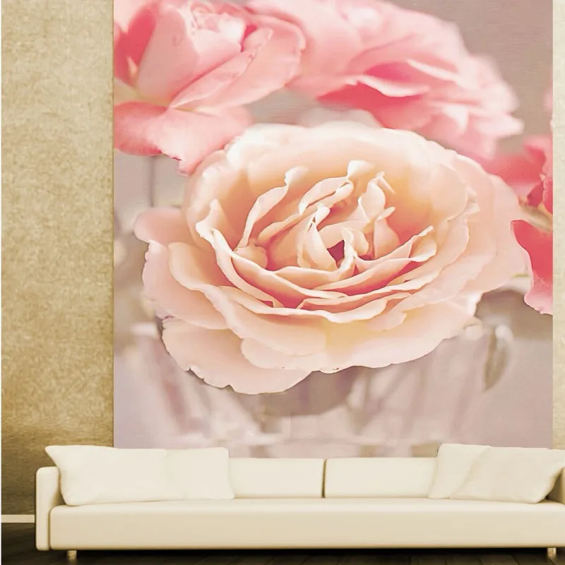 Фотообои Красивые Романтические Розовые розы фотообои на заказ обои для входа в