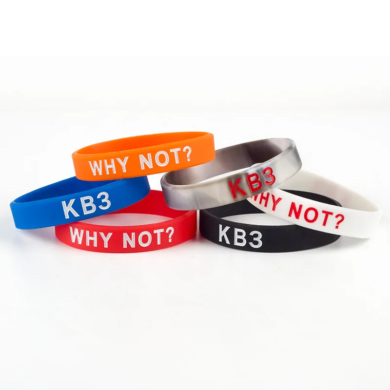 1 шт. KB3 почему бы и нет силиконовых браслетов Для мужчин, для влюбленных, спортивные Уэстбрук № 0 одной и той же Стиль Баскетбол Напульсники оптом SH299