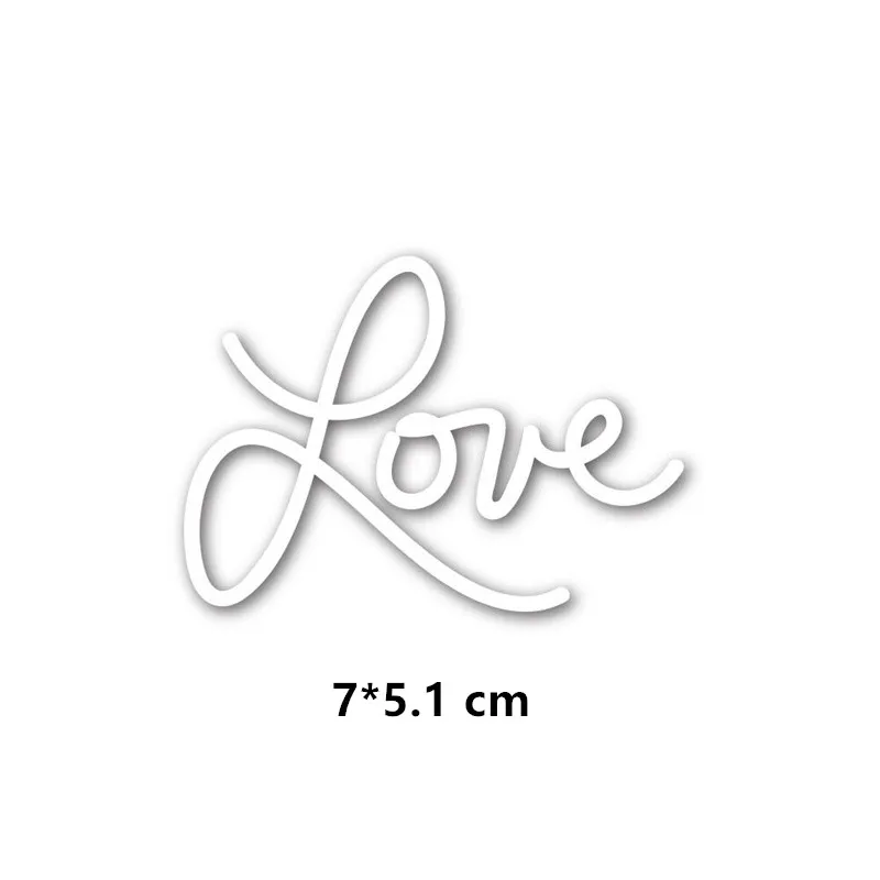 Love 29 Styles Common English Words Metal Cutting Dies Stencil for DIY Scrapbooking Paper Cards Making Decorative Crafts New Die - Цвет: Love