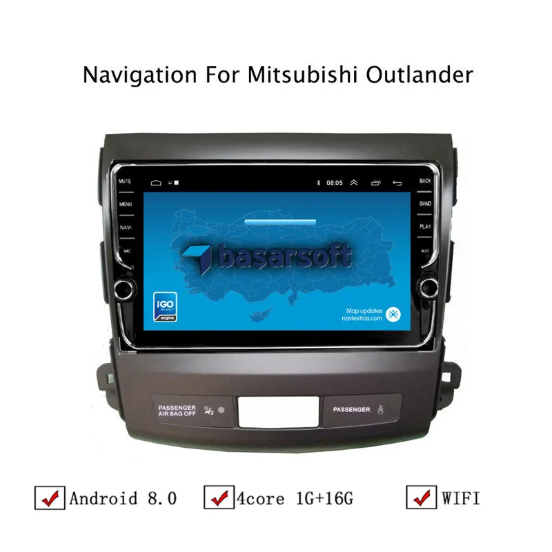 9 &quotAndroid 8 1 автомобиля gps навигации для Mitsubishi Outlander 2006 2007 2008 2009 2010 2011 2012 автомобиль