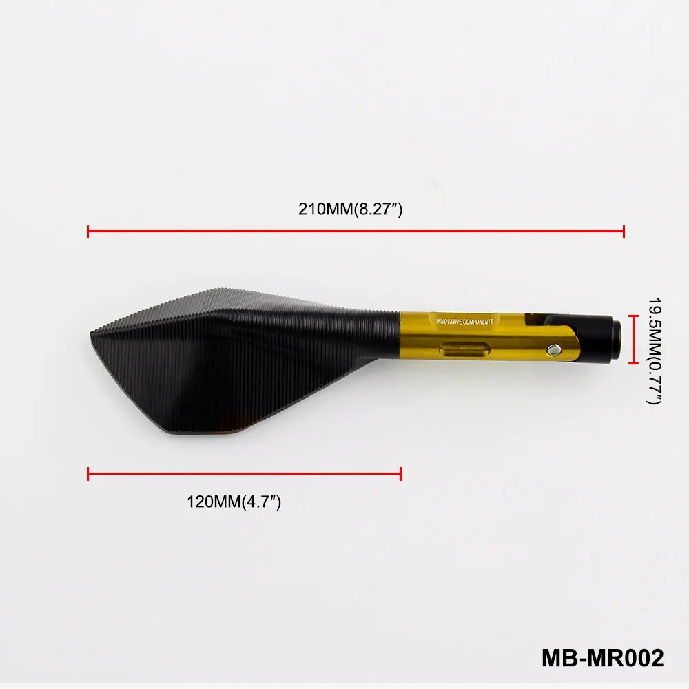 MB-MR002-G RYANSTAR CNC алюминиевые мотоциклетные зеркала заднего вида голубое стекло боковое зеркало заднего вида Универсальное для HONDA KAWASAKI YAMAHA KTM DUCAT - Цвет: MB-MR002-G