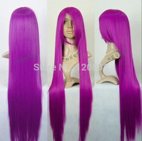 40 &quotмода Роуз Фиолетовый Партии Cosplay Новый Sky Прямой Парик 100 см парик