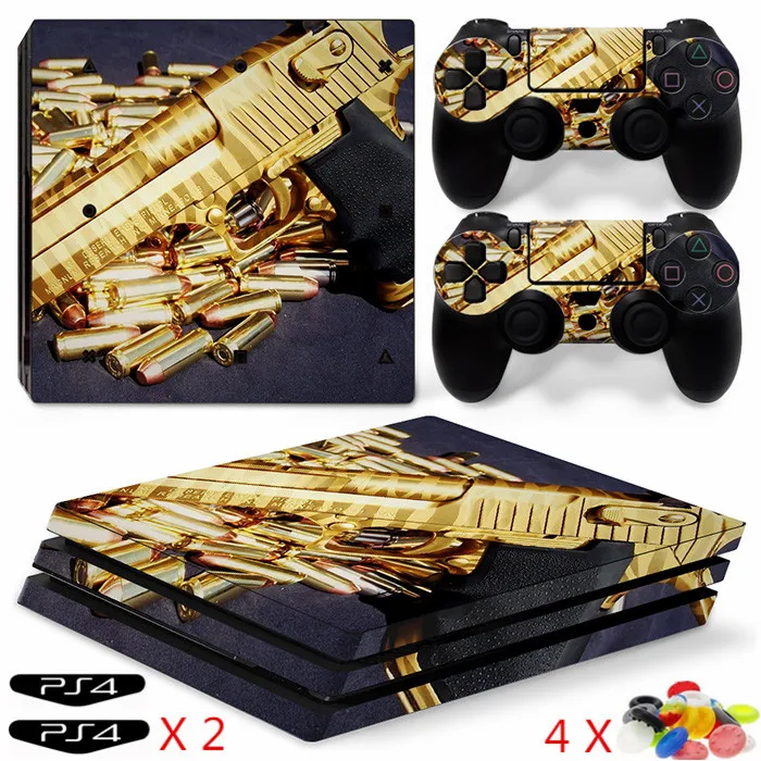 Стикер Ps4 Pro s Виниловая наклейка на чехол PS4 для консоли и 2 контроллера (включает