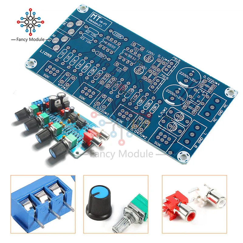 NE5532 OP AMP HIFI усилитель громкости Tone EQ Плата усилителя управления DIY наборы|kit diy|kit