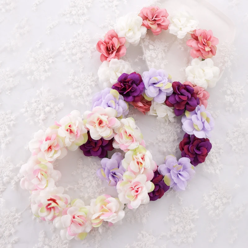 Новое поступление красочные цветы свадебные аксессуары для волос женщин женский