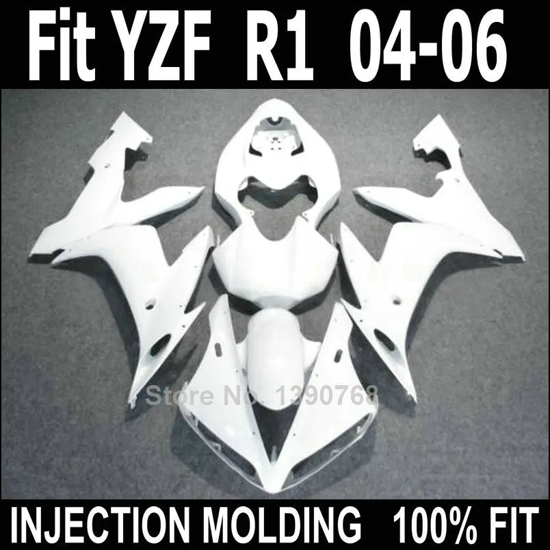 

Bodywork kit for YAMAHA injection molded fairings YZF R1 2004 2005 2006 white body work fairing kit YZFR1 04 05 06 XF16