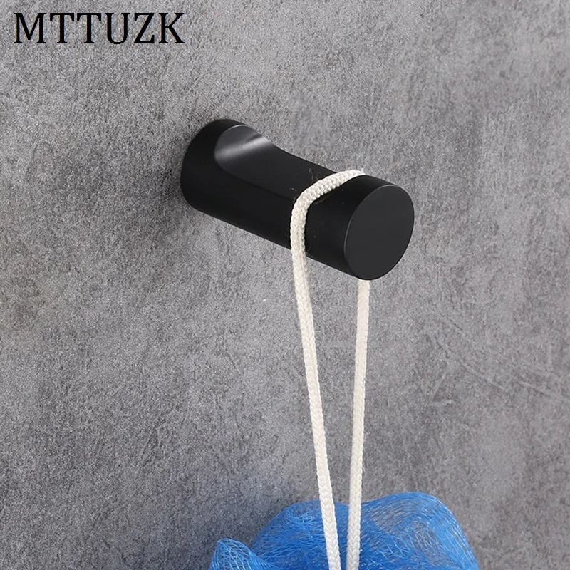 MTTUZK нержавеющая сталь матовый черный крючок для халата Черный Делюкс полотенце