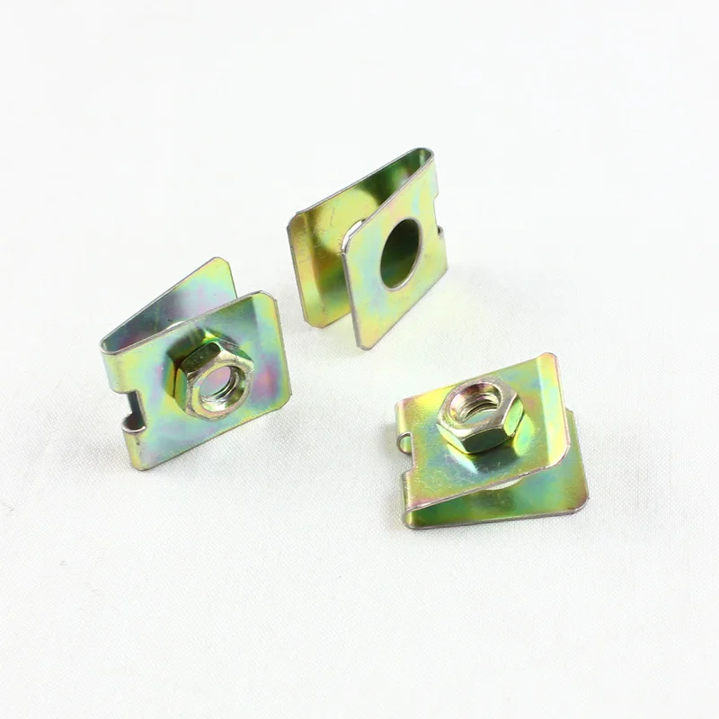 KELIMI Auto M6 Metal Zinc Yellow Plated U Type gasket Nut Clips Clasp Retainer | Автомобили и мотоциклы