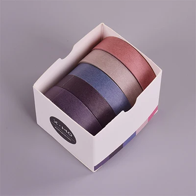 02 5 шт./кор. Цвет простой лента washi для художественного оформления ногтей, ручная работа Скрапбукинг планировщик изоляционная лента клейкая лента kawaii Канцелярские - Цвет: 02