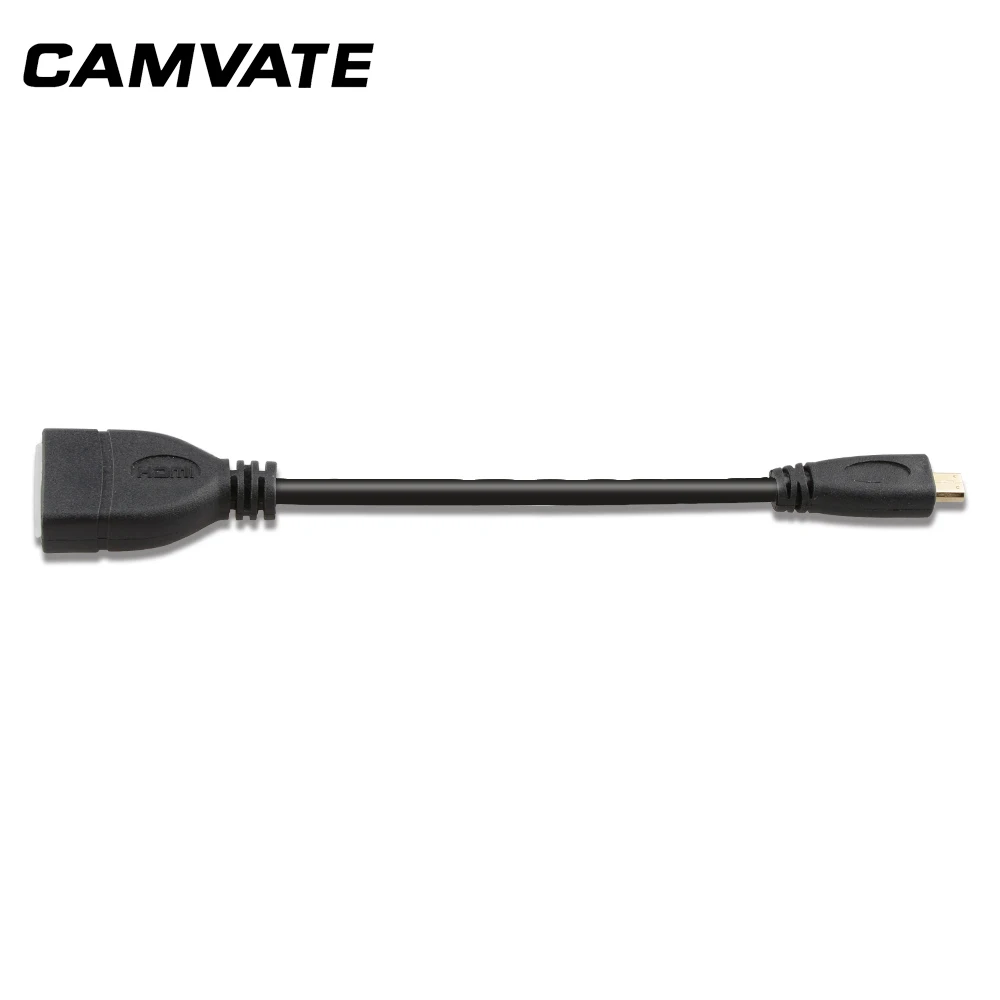 Адаптер преобразователь CAMVATE со штекером Micro HDMI (тип А) на штекер D) (длина 6 дюймов)