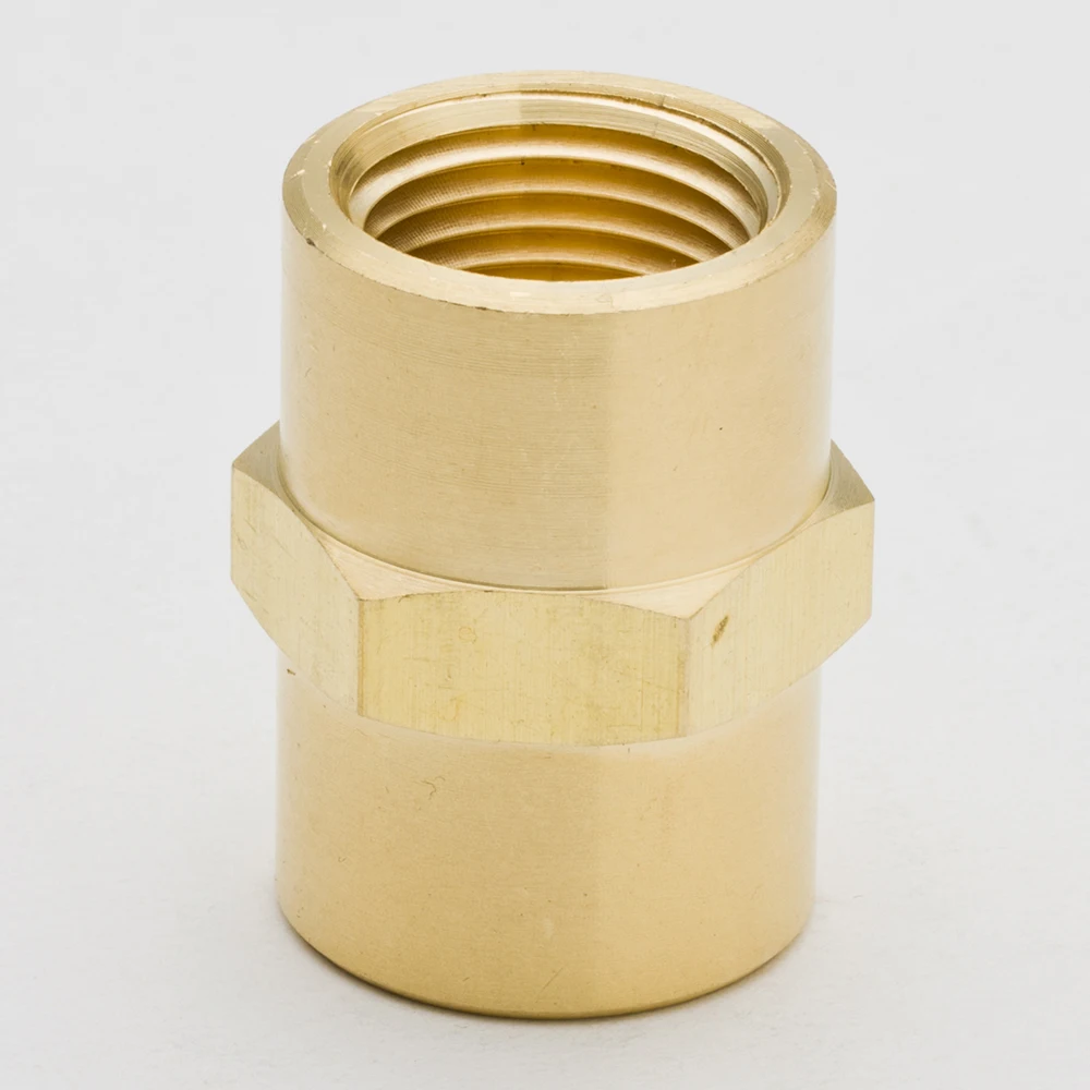 Pack of 2 Legines Brass Pipe Fitting Hex Coupling Coupler 1/8&quot 1/4&quot 3/8&quot 1/2&quot NPT Female Thread Plumb Water Gas Quick Connector |