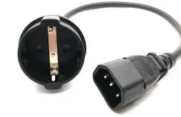 IEC 320 C14 штекер для Европейский муфтовый стыковочный переводник Мощность шнур ЕС
